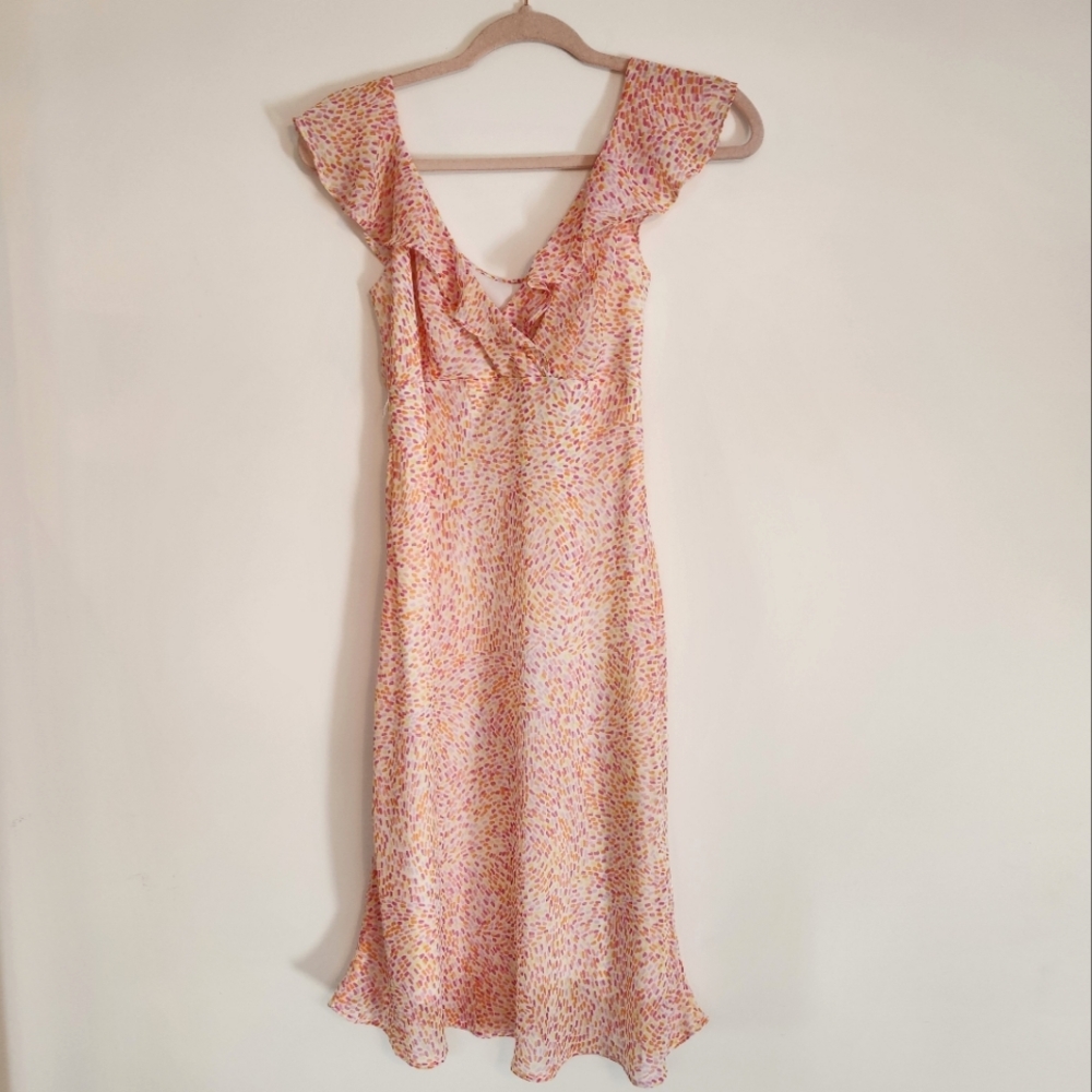 Tailor B. Moss Y2k Pink Ruffled Midi Dress